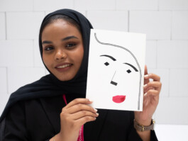 Face-o-mat portrait - Tobias Gutmann, 2024, ink on paper, 22x16 cm, Ithra Center, Dhahran, Saudi Arabia Tobias Gutmann - Face-o-mat / Sai Bot